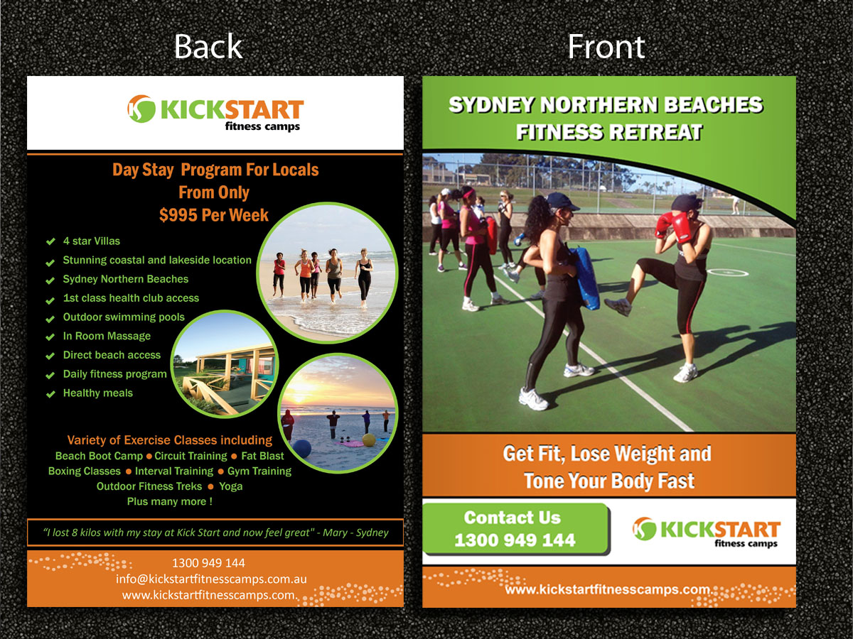 Flyer Design by Sarmishtha Chattopadhyay_loginchange for Kick Start Fitness Camps | Design #954580