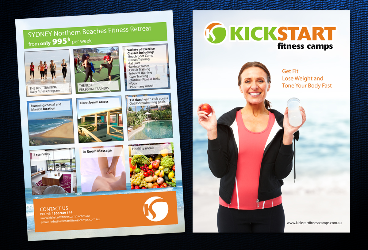 Diseño de Flyer por Svetlin Angelov para Kick Start Fitness Camps | Diseño #954511