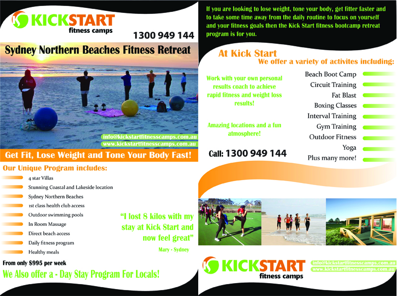 Flyer Design by Amber MacPherson for Kick Start Fitness Camps | Design #952518
