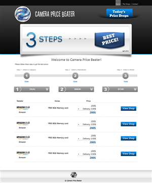 Camera Price Beater | Web Design by JohnM.
