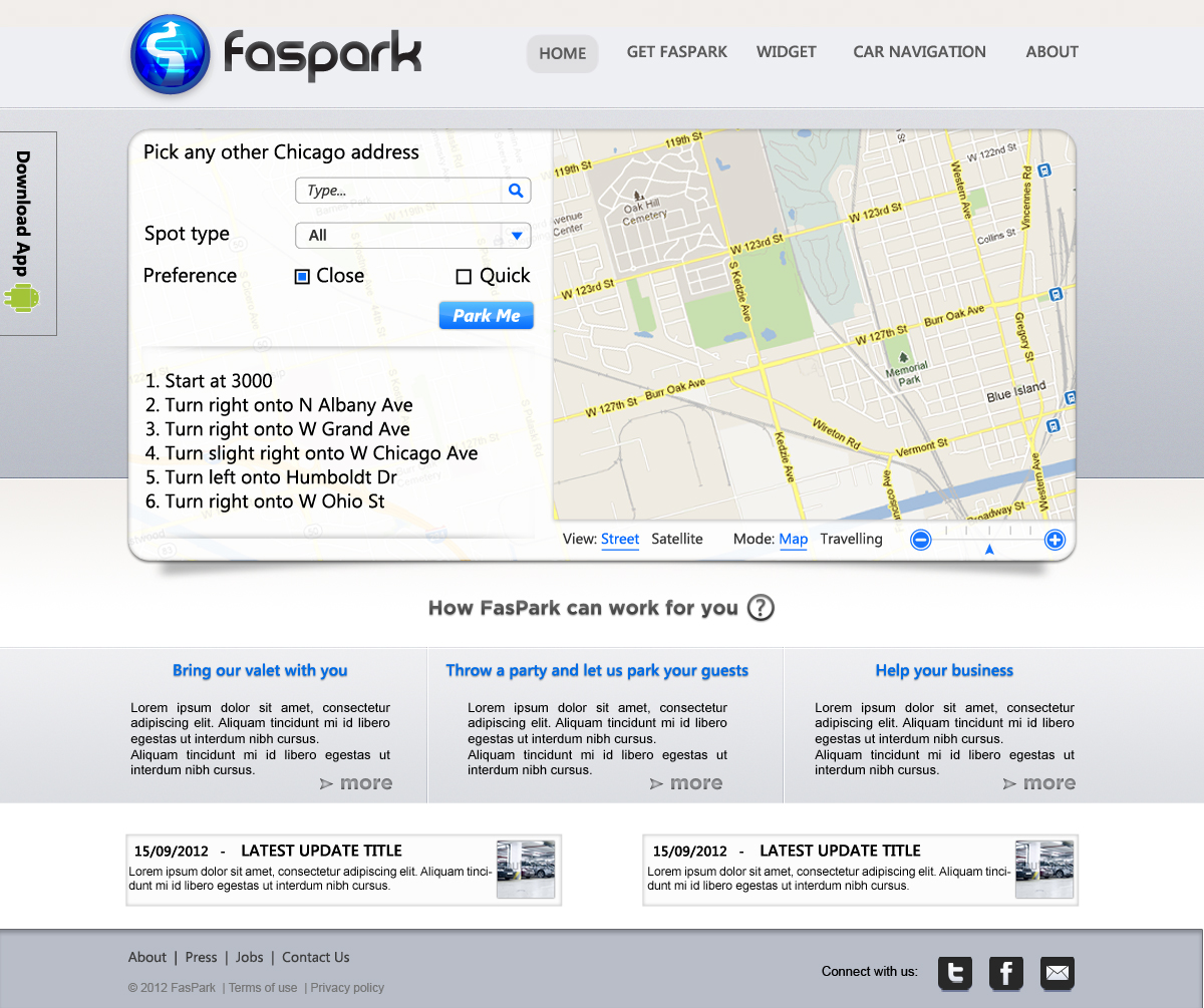 Web Design by JohnM. for FasPark | Design #1064635
