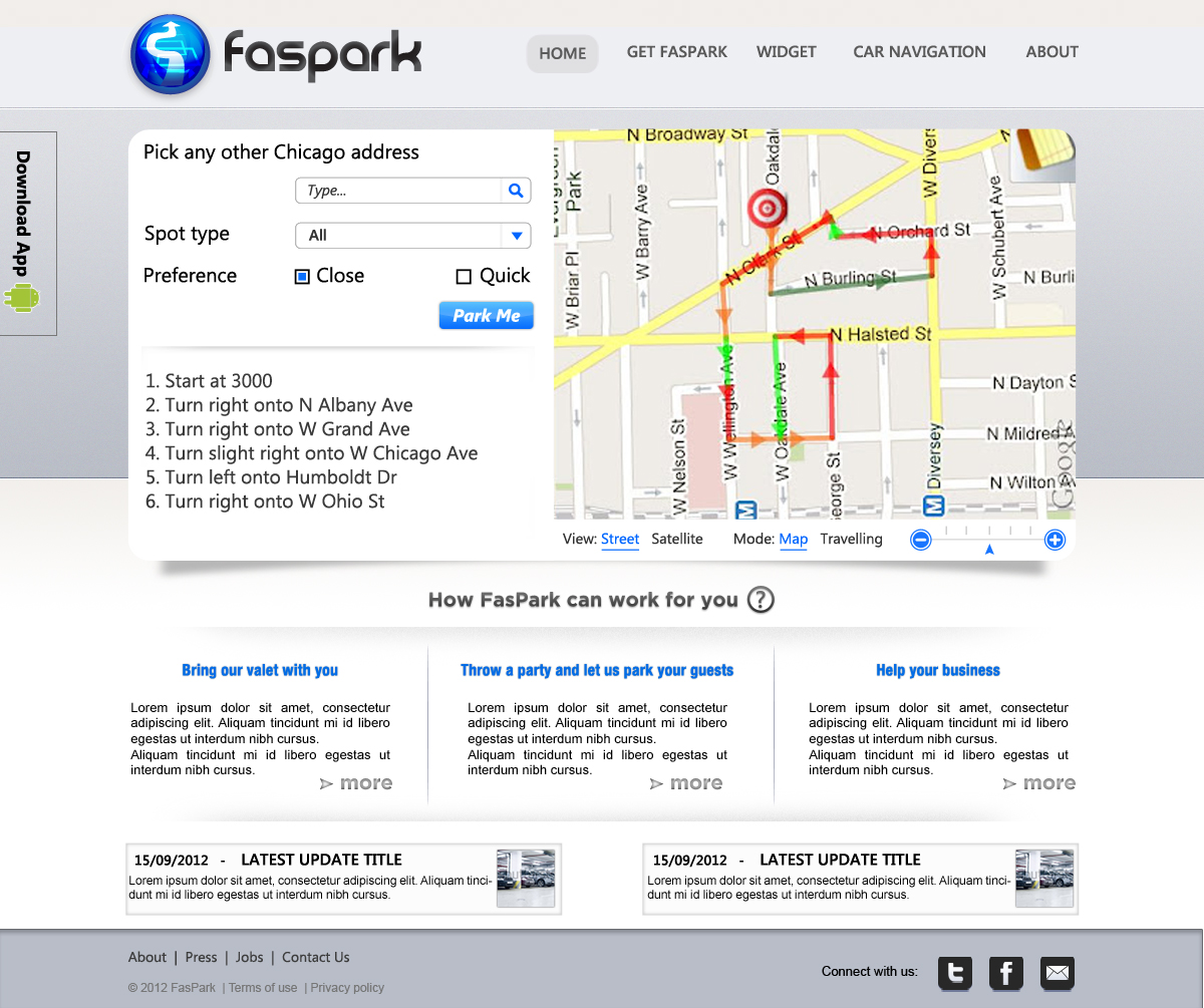 Web Design by JohnM. for FasPark | Design #1065325