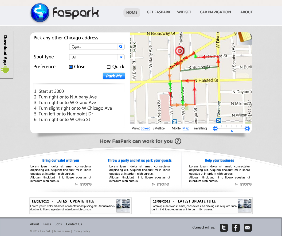 Web Design by JohnM. for FasPark | Design #1065349