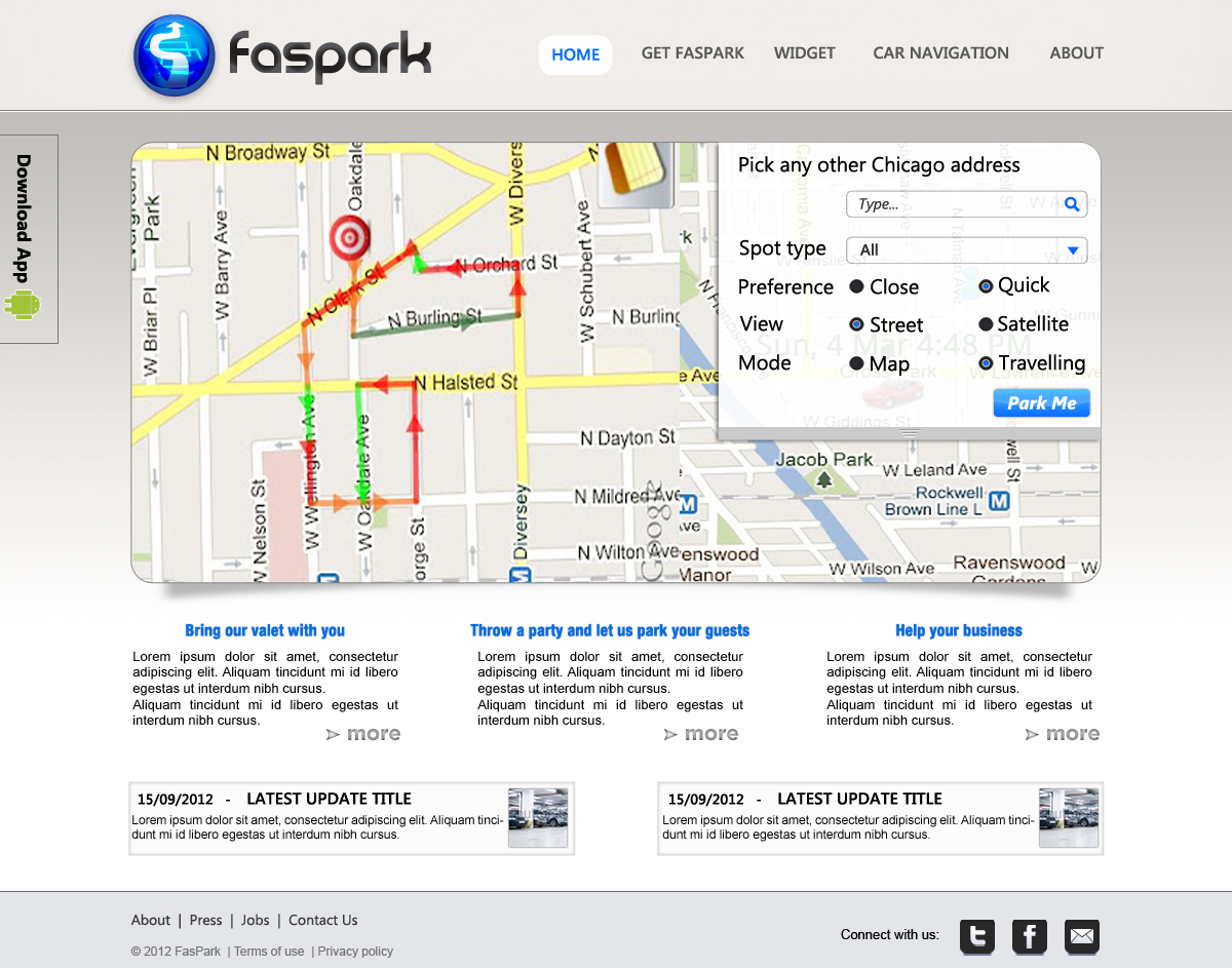Web Design by JohnM. for FasPark | Design #1069372