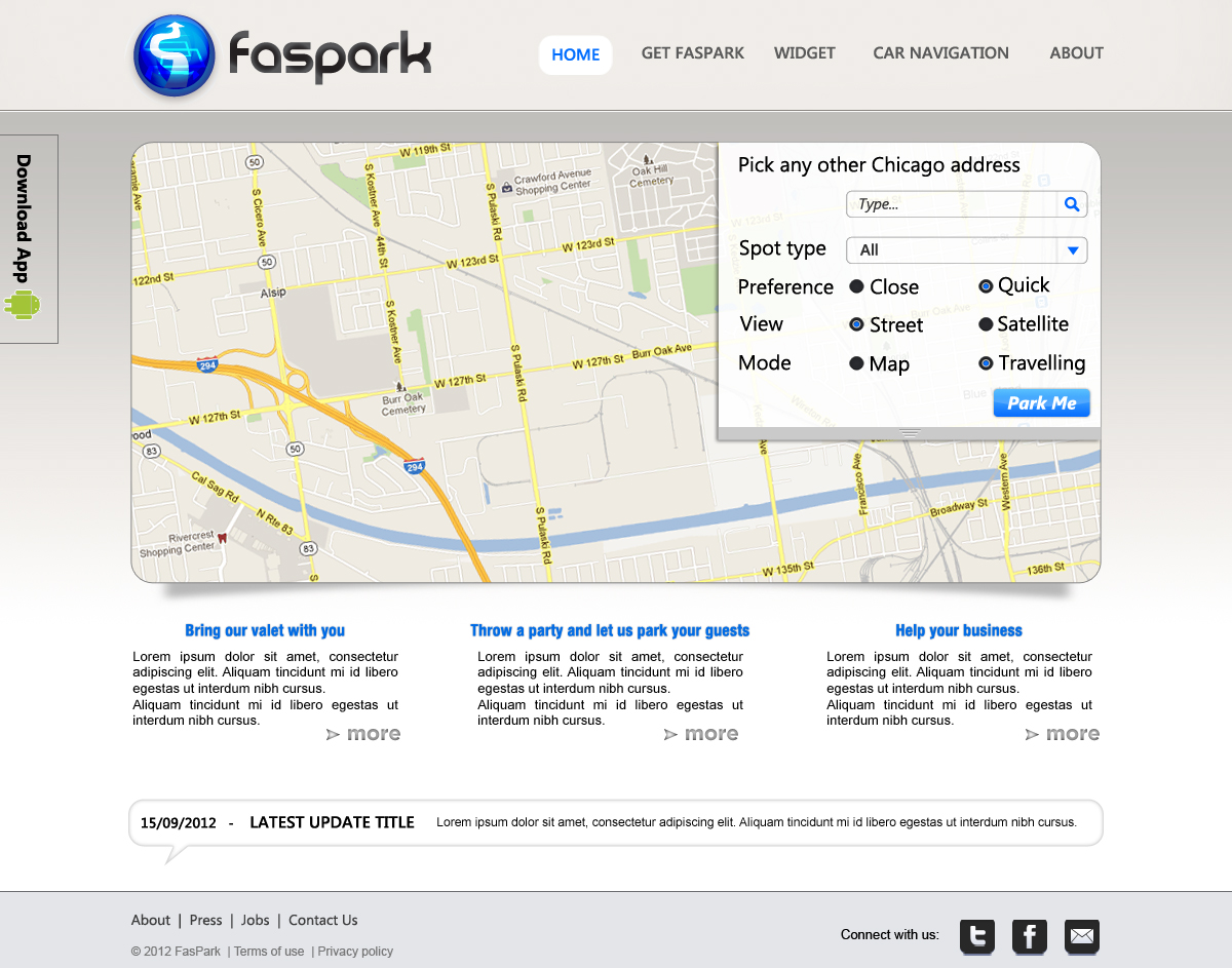 Web Design by JohnM. for FasPark | Design #1070676