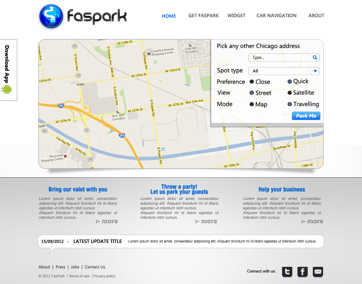 Web Design by JohnM. for FasPark | Design #1075377