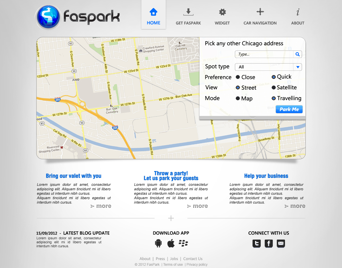 Web Design by JohnM. for FasPark | Design #1076929