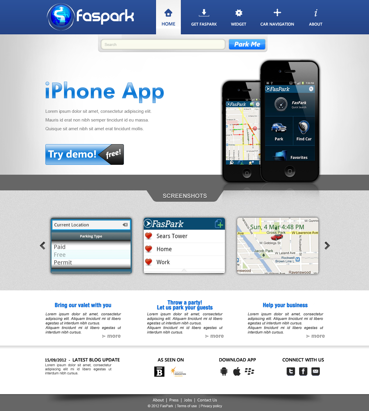 Web Design by JohnM. for FasPark | Design #1130631