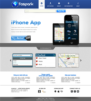 Web Design par JohnM. pour FasPark | Design : #1130672