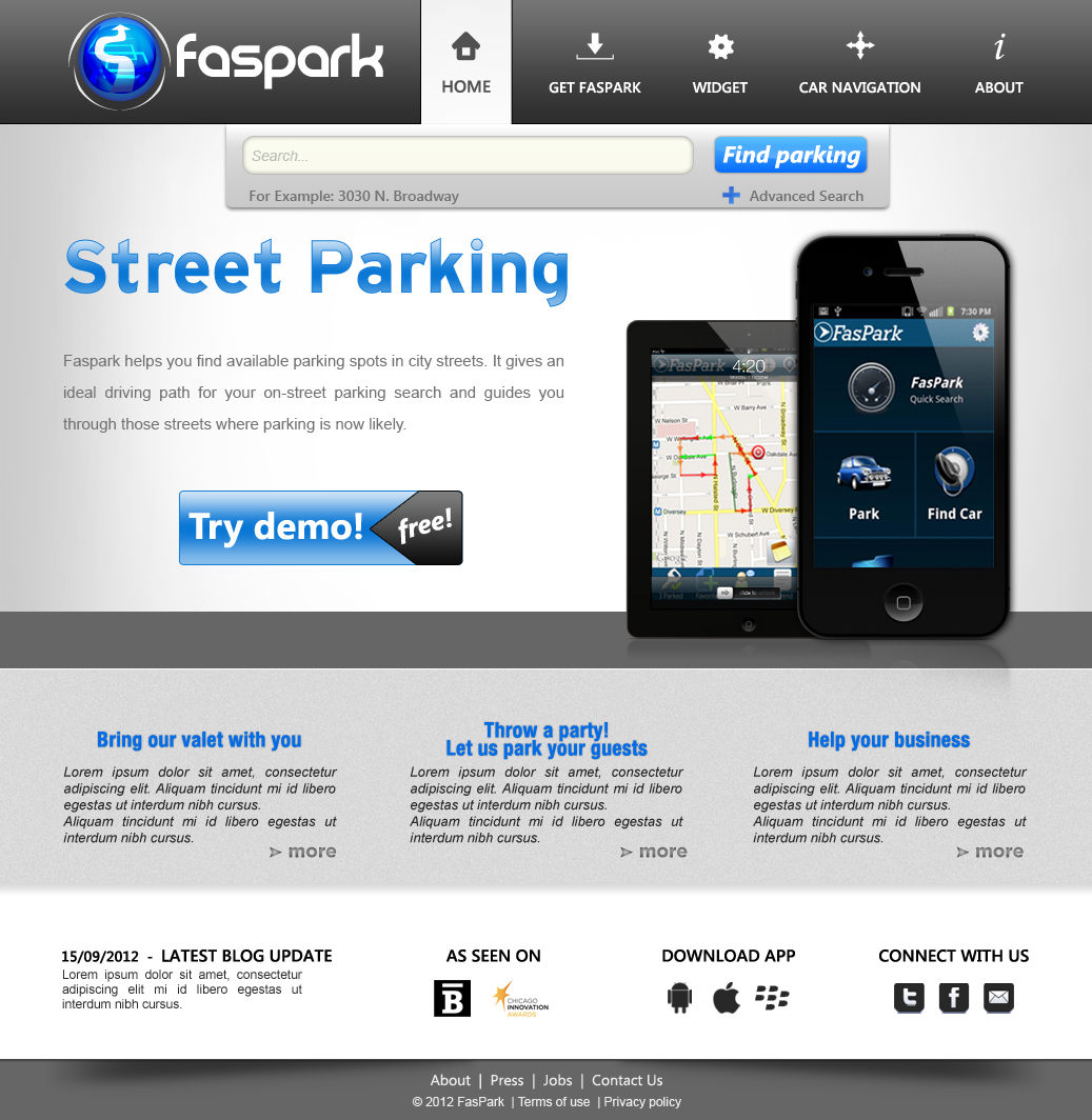 Diseño Web por JohnM. para FasPark | Diseño #1130755