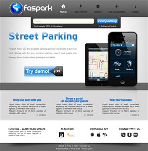 Web Design by JohnM. for FasPark | Design: #1130768