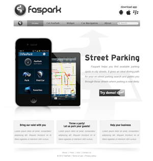 Web Design by JohnM. for FasPark | Design: #1139977