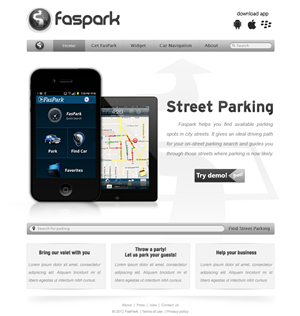 Web Design by JohnM. for FasPark | Design: #1140021