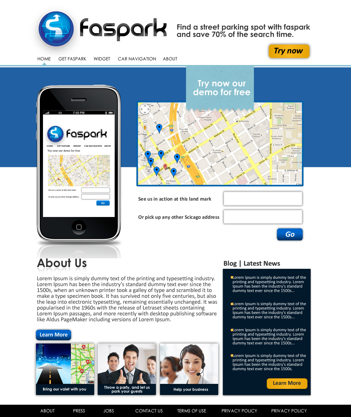 Diseño Web por VangelTzo para FasPark | Diseño #1053267