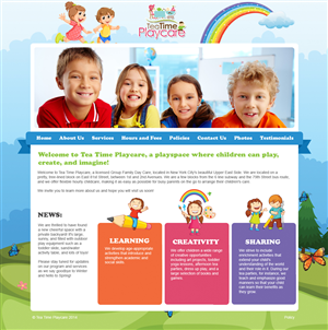 Website design for Tea Time Playcare | Web-Design von jeckx2