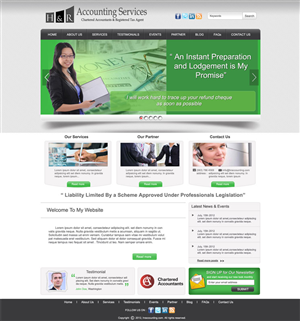 Web Design by DesignXyz for H & R ACCOUNTING SERVICES | Design: #993175