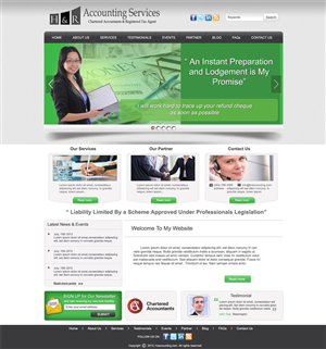 Web Design by DesignXyz for H & R ACCOUNTING SERVICES | Design: #993177