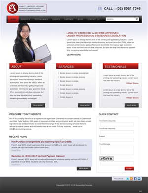 Web Design by pb for H & R ACCOUNTING SERVICES | Design: #964051
