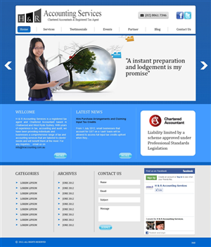 Web Design by pb for H & R ACCOUNTING SERVICES | Design: #964052