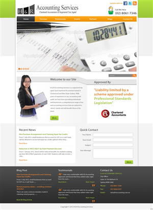 Web Design by pb for H & R ACCOUNTING SERVICES | Design: #966203