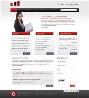 Web Design by pb for H & R ACCOUNTING SERVICES | Design: #977223