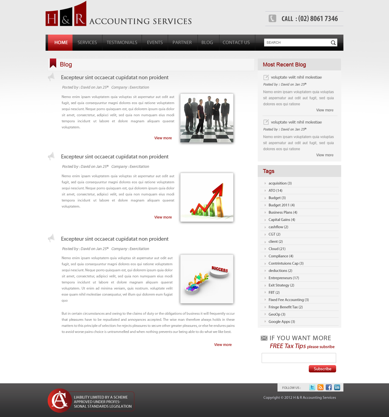 Web Design by pb for H & R ACCOUNTING SERVICES | Design #993098