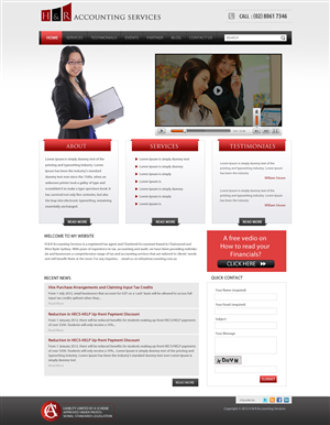 Web Design by pb for H & R ACCOUNTING SERVICES | Design: #993101