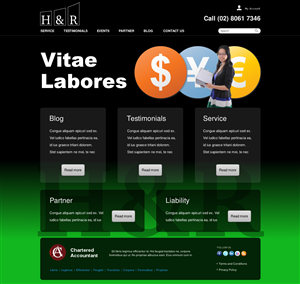 Web Design by Relativiteit for H & R ACCOUNTING SERVICES | Design: #956115