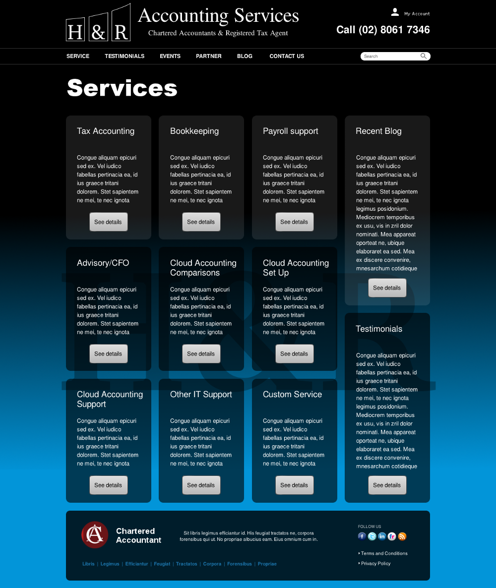 Web Design by Relativiteit for H & R ACCOUNTING SERVICES | Design #962001