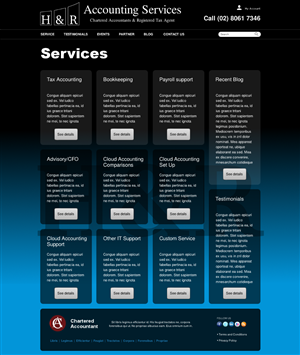 Web Design by Relativiteit for H & R ACCOUNTING SERVICES | Design: #962001