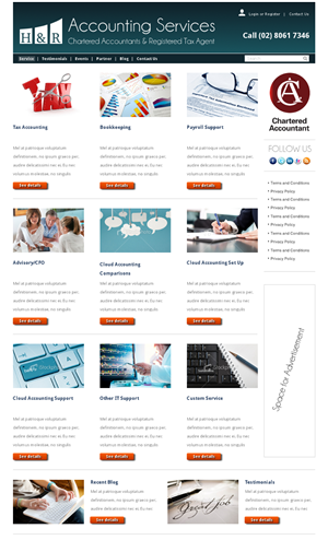 Web Design by Relativiteit for H & R ACCOUNTING SERVICES | Design: #962420