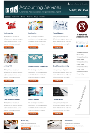 Web Design by Relativiteit for H & R ACCOUNTING SERVICES | Design: #962518