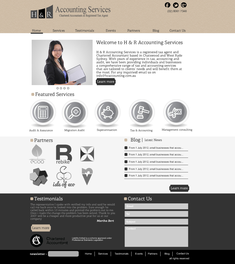 Web Design by VangelTzo for H & R ACCOUNTING SERVICES | Design #970211