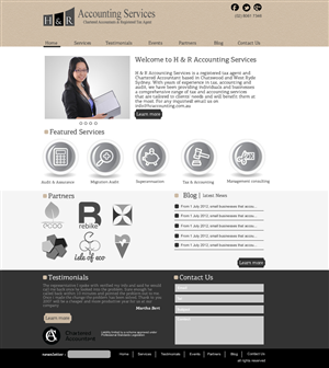Web Design by VangelTzo for H & R ACCOUNTING SERVICES | Design: #970211