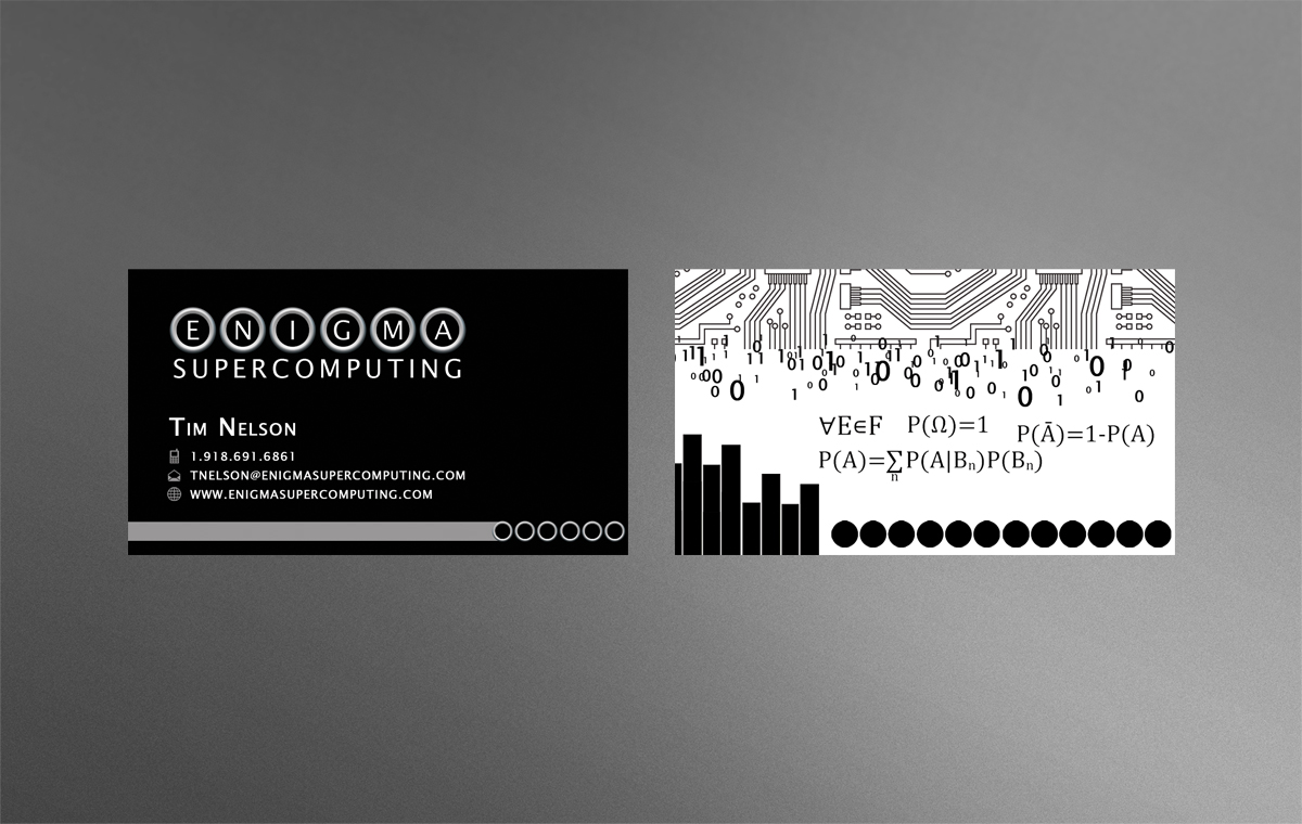 Business Card Design by diRtY.EMM for Enigma Supercomputing | Design #959408