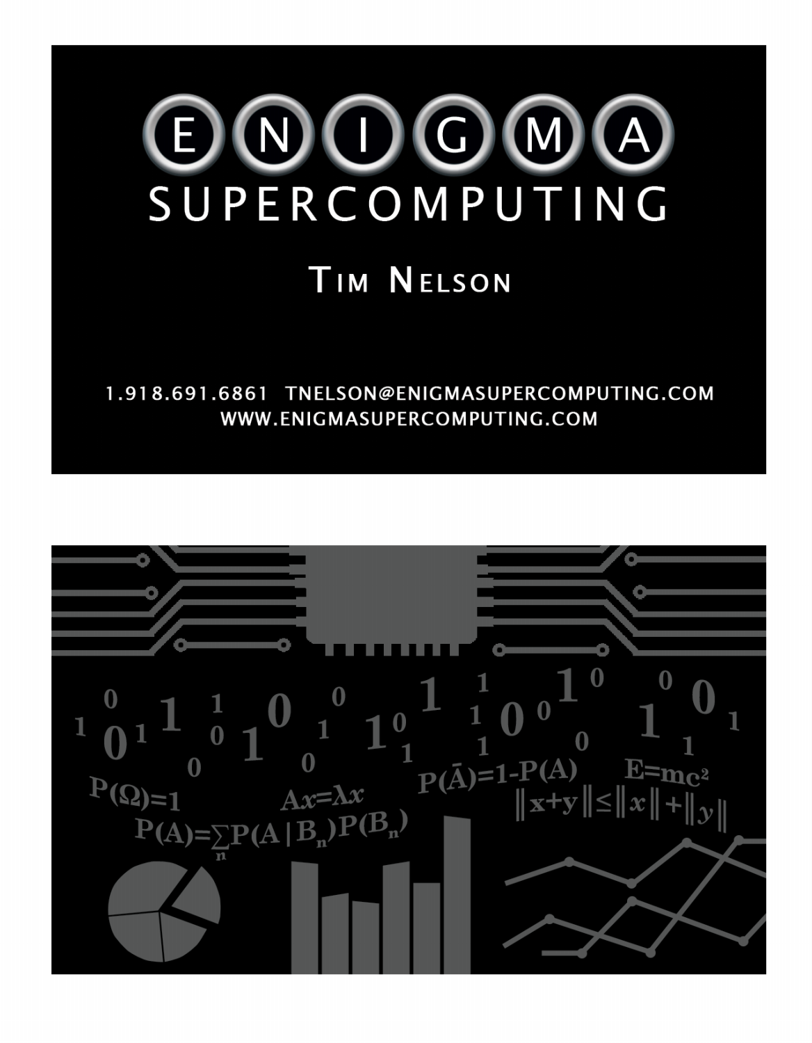 Business Card Design by FCJ_GRAPHICS for Enigma Supercomputing | Design #962649