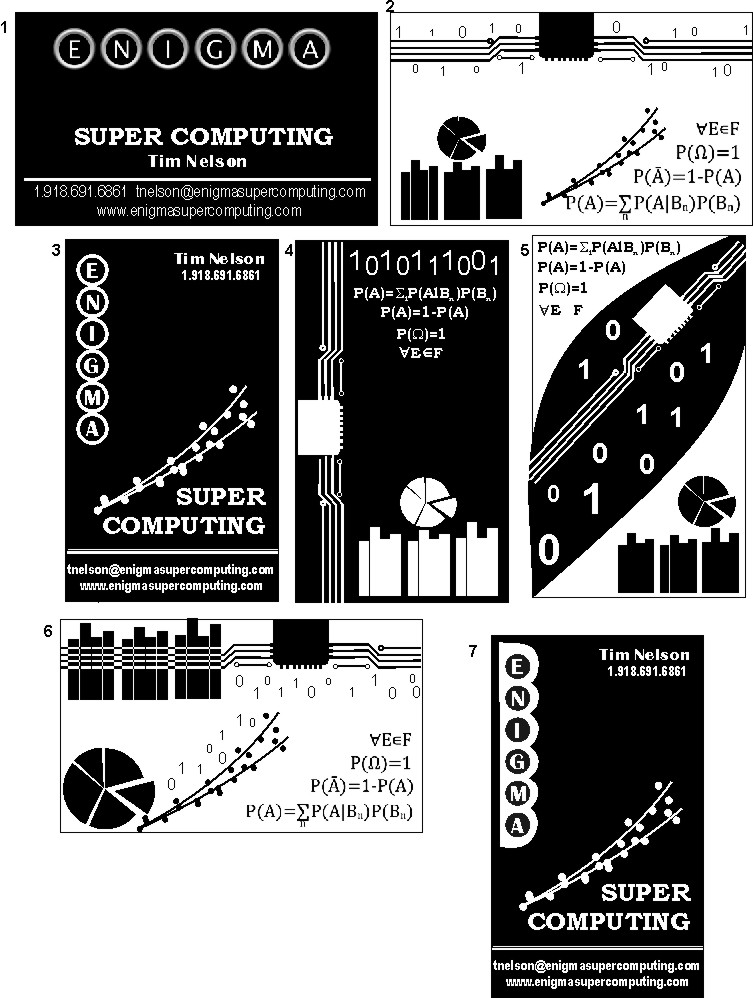 Business Card Design by Subak Graphics for Enigma Supercomputing | Design #958534