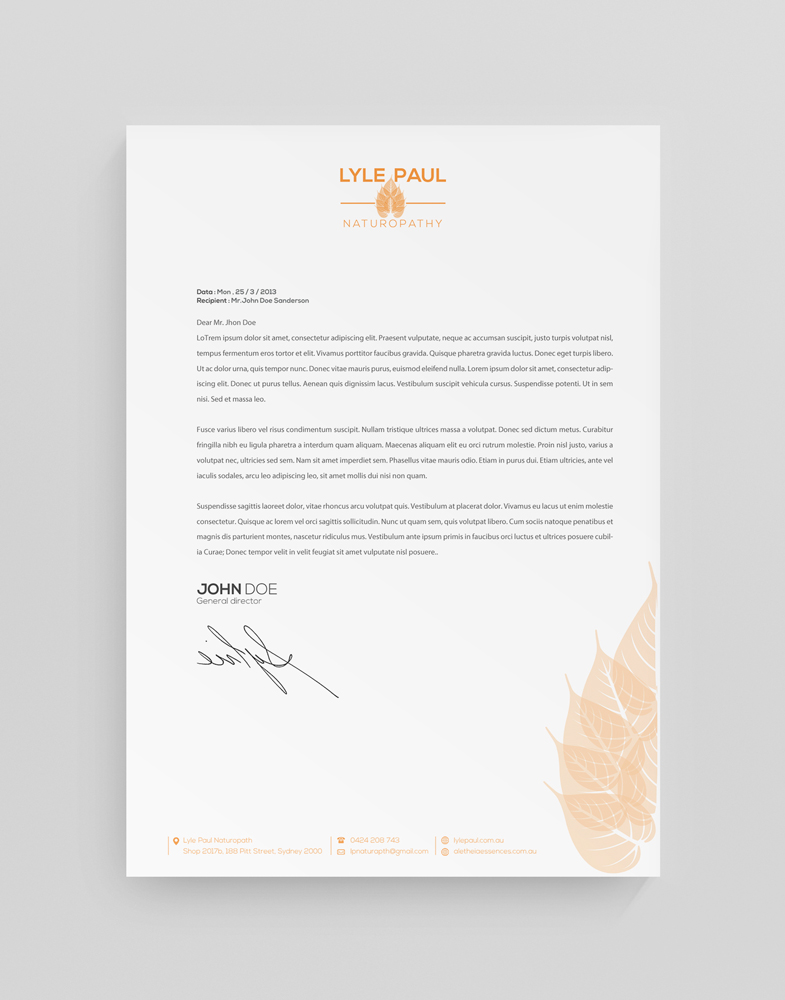 Letterhead Design by stoodio.id for this project | Design #3663283