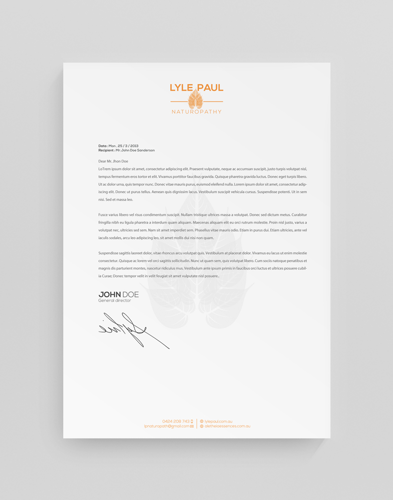 Letterhead Design by stoodio.id for this project | Design #3663404