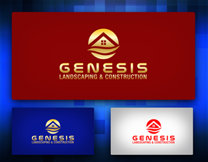 Logo Design by Spektron Designs for Genesis Landscaping & Construction | Design #3703584