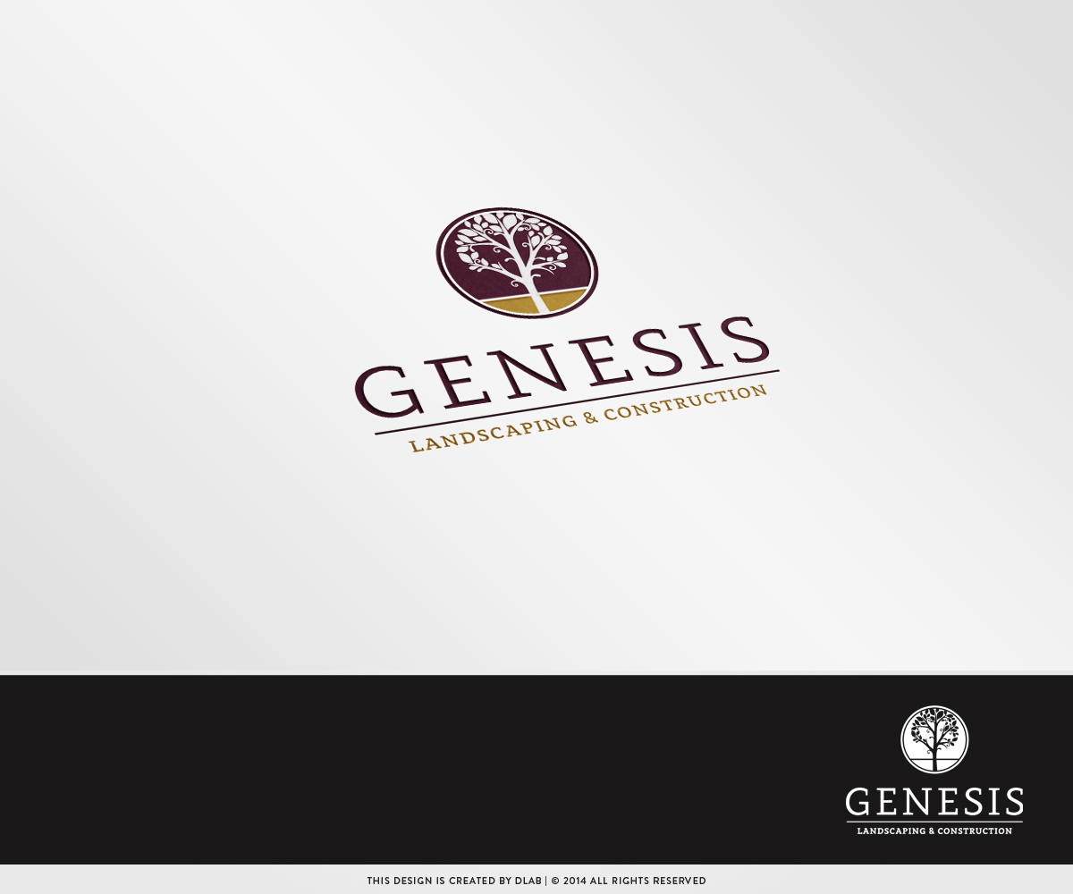 Diseño de Logo por DLab™ para Genesis Landscaping & Construction | Diseño #3698015