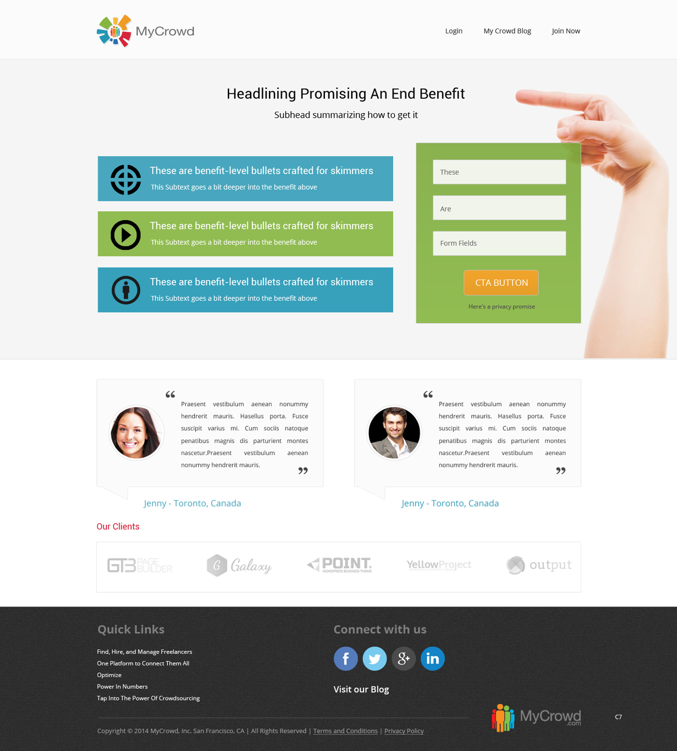 Landing Page Design by pb for this project | Design #3686192
