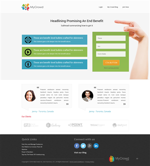 Landing Page Design by pb for this project | Design: #3686192