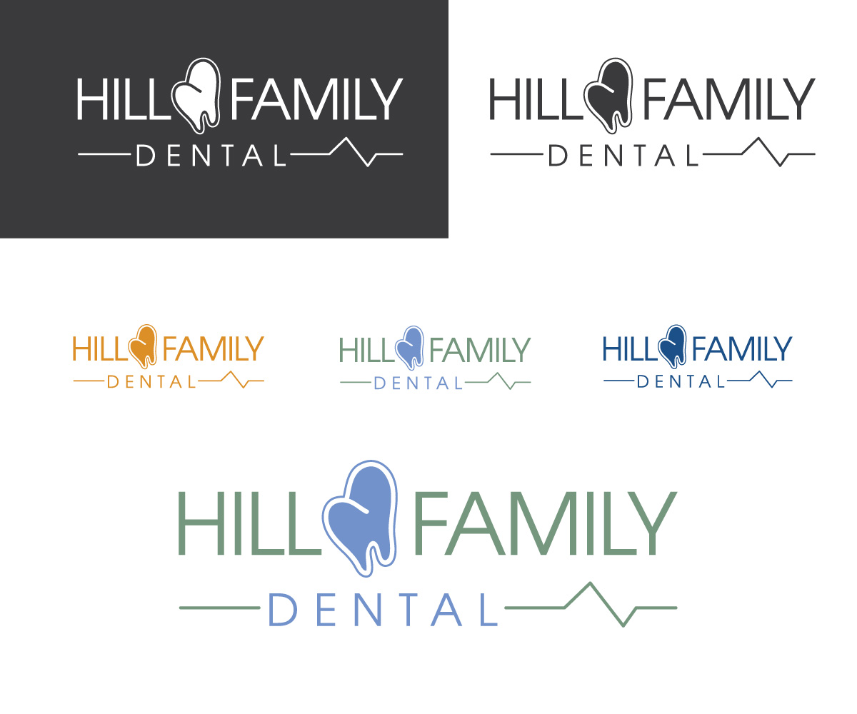 Logo Design by  Olja Anbruton Design for Hill Family Dental | Design #3697342