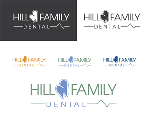 Logo Design by  Olja Anbruton Design for Hill Family Dental | Design: #3697342