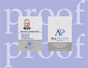 Business Card Design by Epik Enterprises for All Pacific Mortgage | Design: #3673836