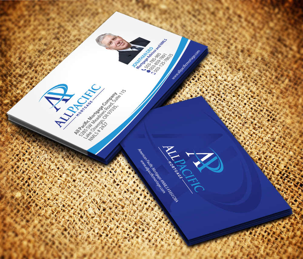 Business Card Design by Sarmishtha Chattopadhyay_loginchange for All Pacific Mortgage | Design #3675839