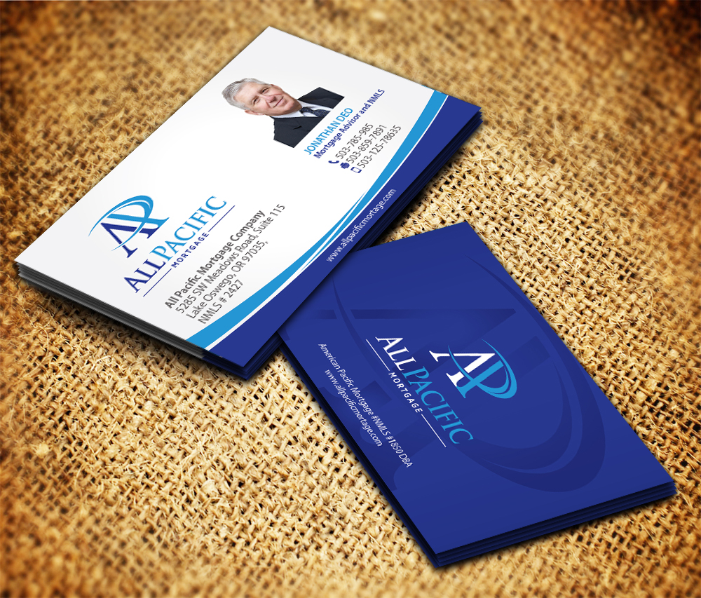 Business Card Design by Sarmishtha Chattopadhyay_loginchange for All Pacific Mortgage | Design #3676036