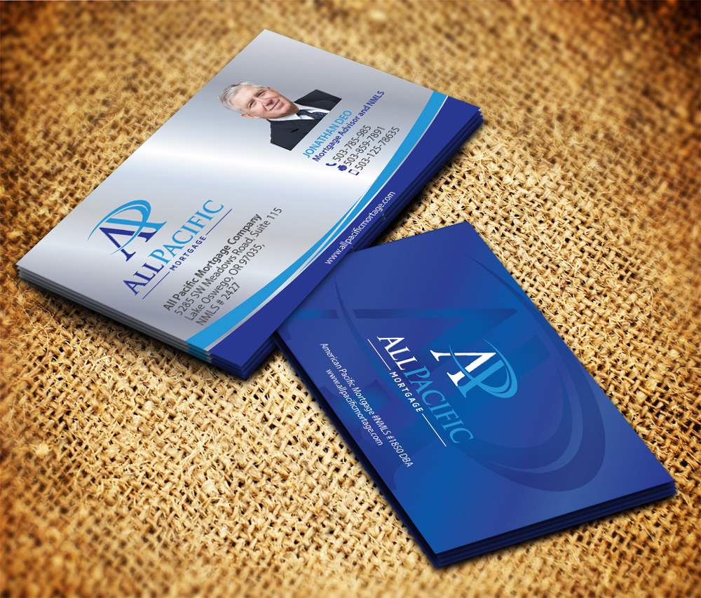 Business Card Design by Sarmishtha Chattopadhyay_loginchange for All Pacific Mortgage | Design #3676789