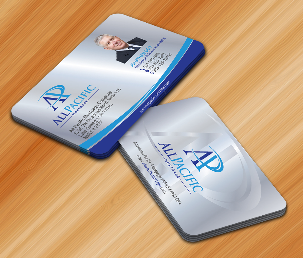 Business Card Design by Sarmishtha Chattopadhyay_loginchange for All Pacific Mortgage | Design #3676941